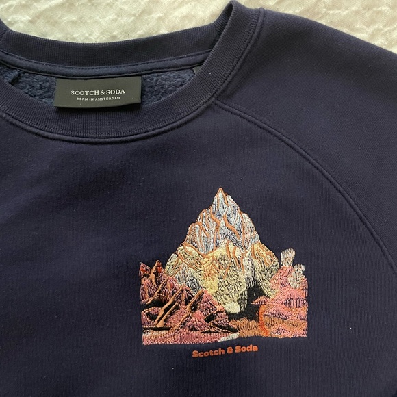 Scotch&Soda Crewneck, Navy blue, Never worn - Picture 2 of 3